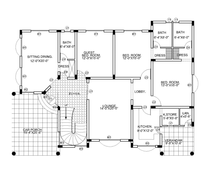 Draw clear detailed floor plan, perfect elevation, sections by ...