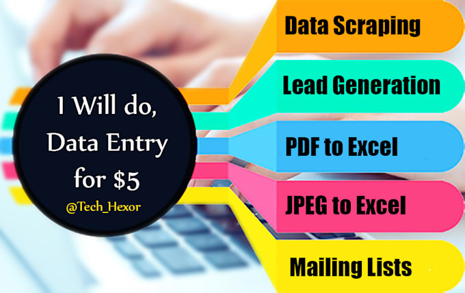 do data entry, data scraping and excel data entry