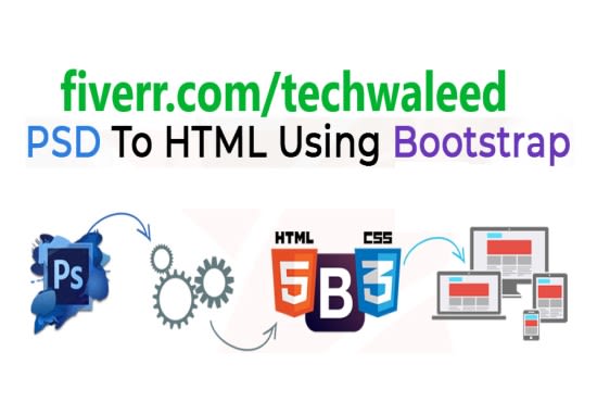 Converted psd to html css using bootstrap by Techwaleed | Fiverr