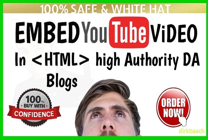 embed youtube video in high da web20 blogs video seo ranking first on google