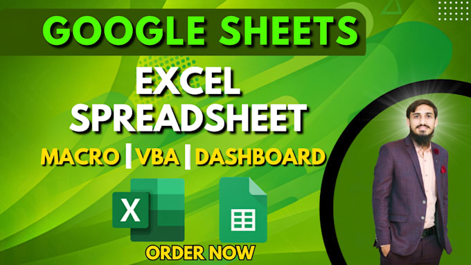 make excel spreadsheet, google sheets, macro, vba, dashboard