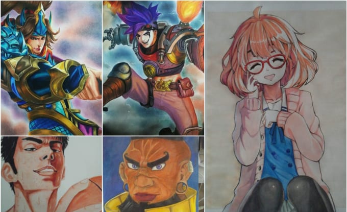 draw mobile legends heroes or anime