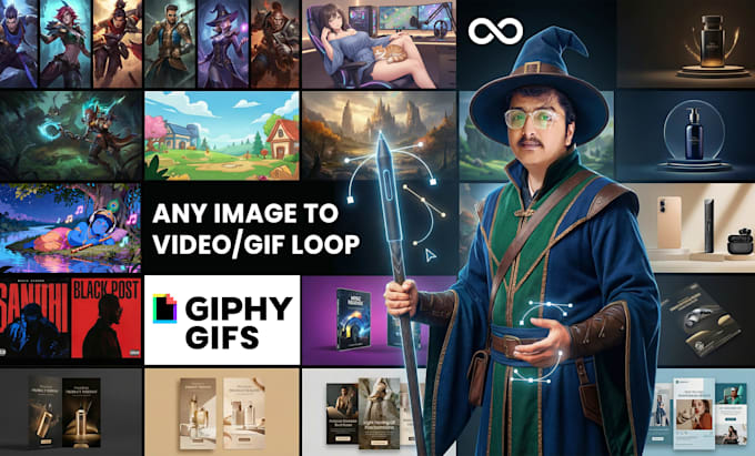 animate any still images into video or gif loop animation
