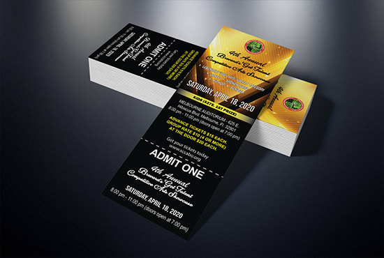 design modern even ticket, raffle ticket with quick delivery