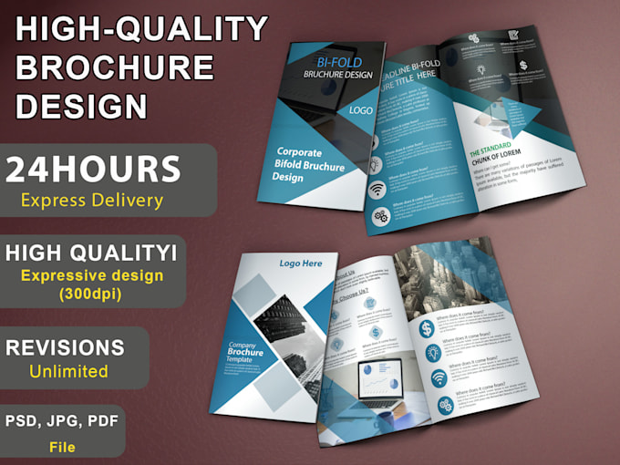 do awesome trifold and bifold brochure design
