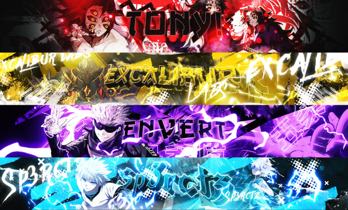 Design an outstanding youtube banner, gaming or anime style by ...