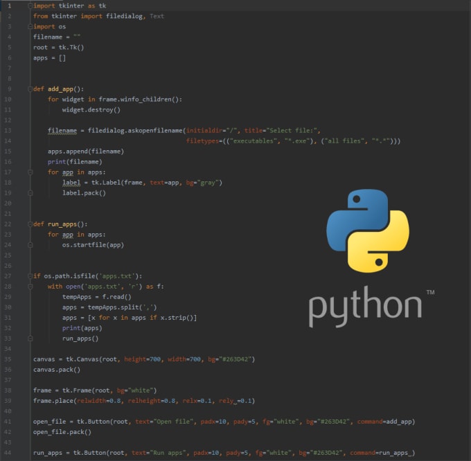 Code simple applications using python by Werner_otto | Fiverr