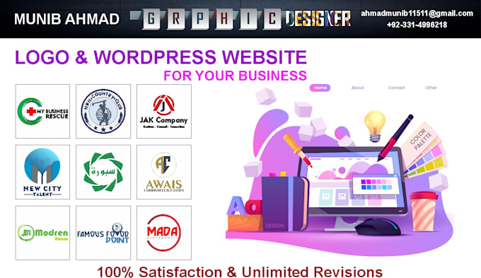 create a logo and wordpress website for your business