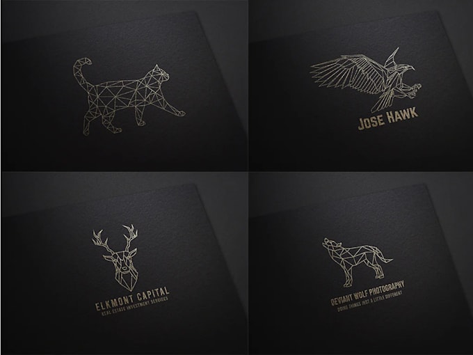 design professional origami polygonal geometric logo