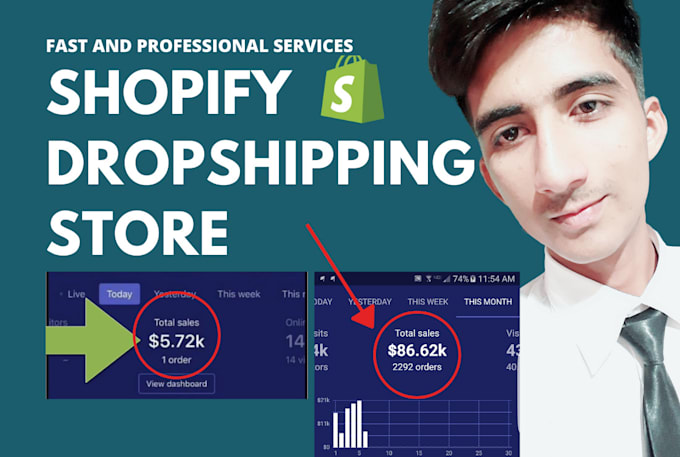 create shopify store, shopify website, dropshipping store