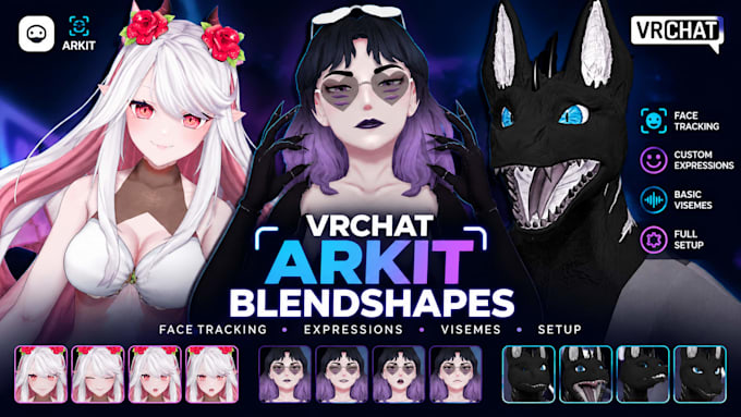 set up vrchat face tracking, blendshapes and facial expressions