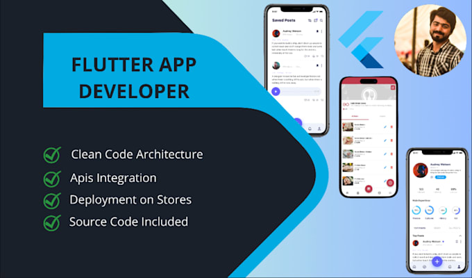 Develop mobile app using flutter for both ios and android by ...