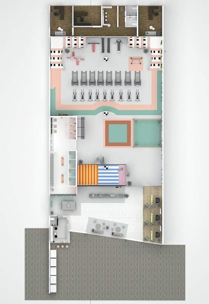 Convert 2d Architectural Floor Plan Into 3d Isometric Plan By