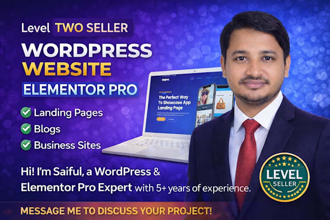 design wordpress website with elementor pro, SEO and mobile friendly