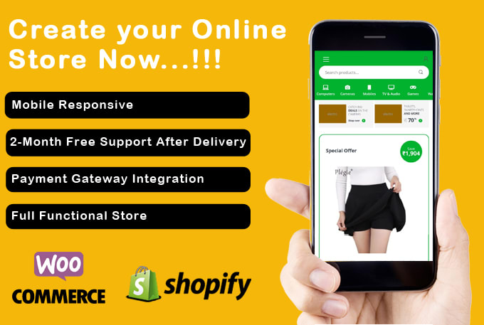 create and redesign online business store