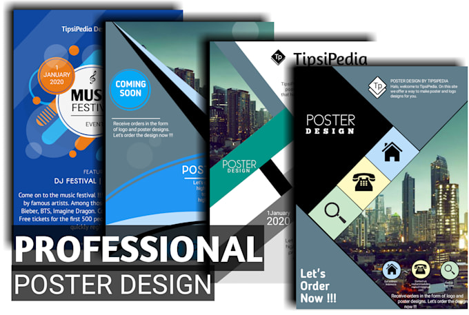 Make professional poster design by Tipsipedia | Fiverr