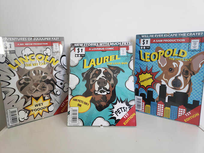 make your pet into a comic book cover