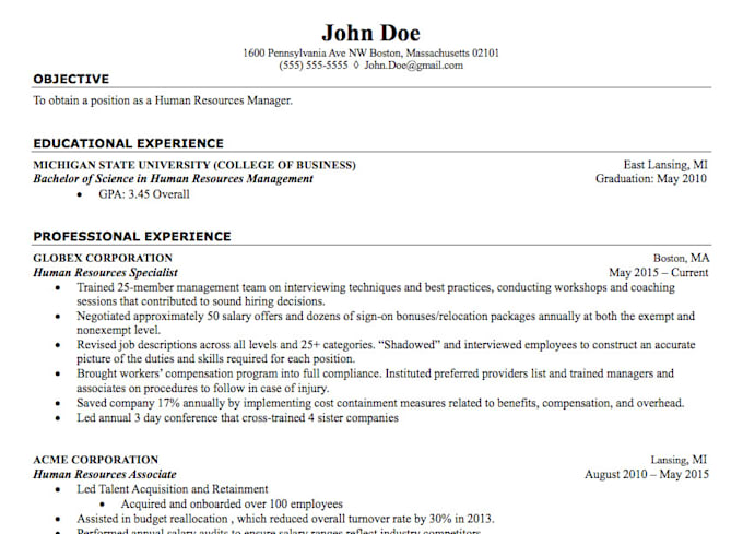 Send you a professional resume template that you can edit as your own