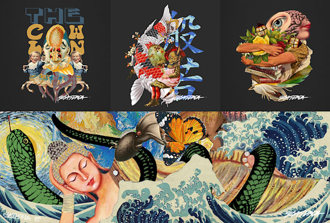 design collage artwork for album cover art, single, or mixtape
