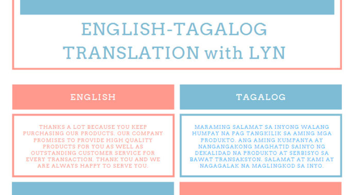 Translate English To Tagalog Or Filipino And Vice Versa Within The Day By Lifeloverlynlll