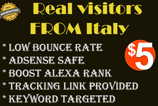 send 10k real italy visitors