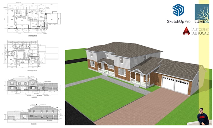 deliver detailed 3d architectural model in sketchup