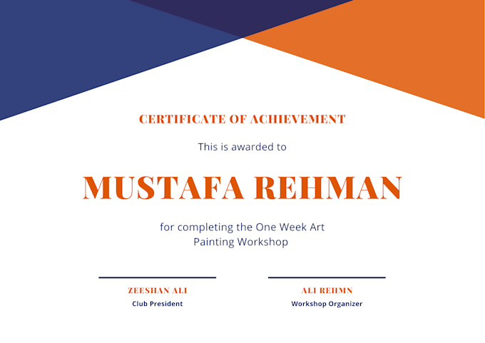 Do a professional certificate design in 24 hours by Lutfi_pro | Fiverr
