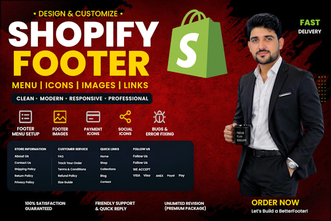 design and customize your shopify footer section