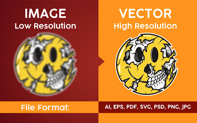 do vector tracing or redraw any image,
