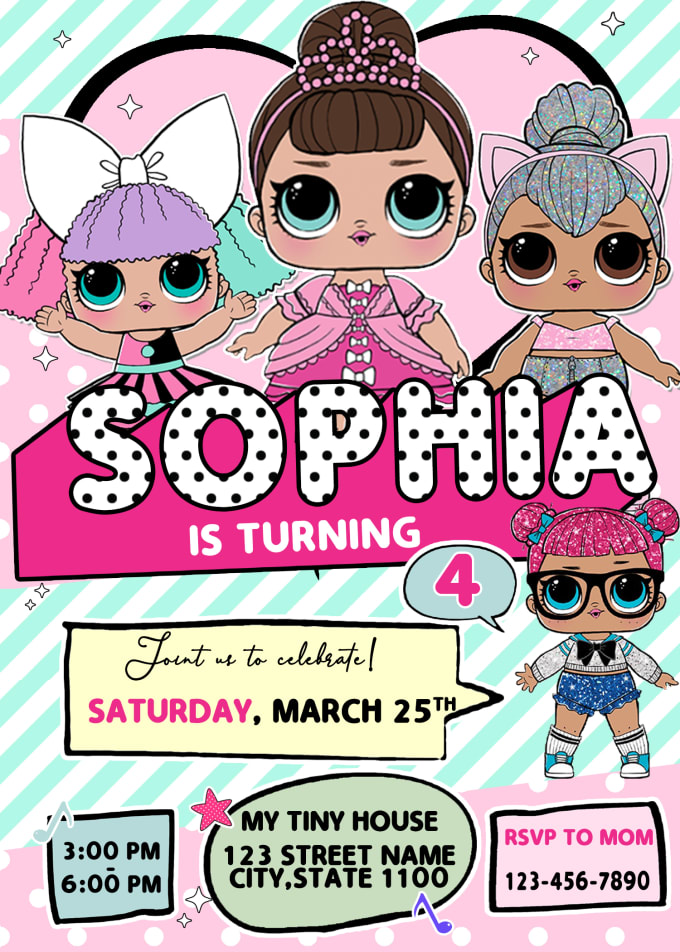 Make lol surprise birthday invitation for you by Gamudonly Fiverr