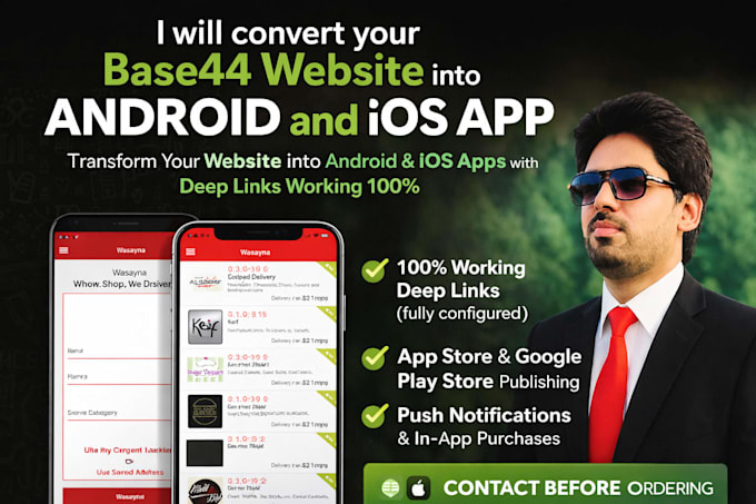 convert your base44 website into android and ios app