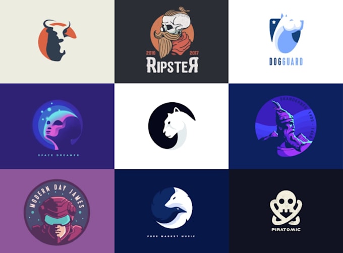 design minimalist flat creative professional logo fast