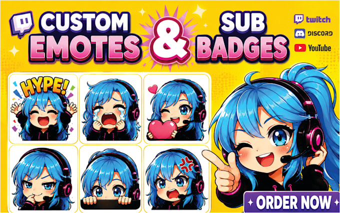 create custom twitch emotes, sub badges