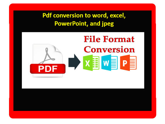 do pdf conversion to word, excel, jpeg and file conversion