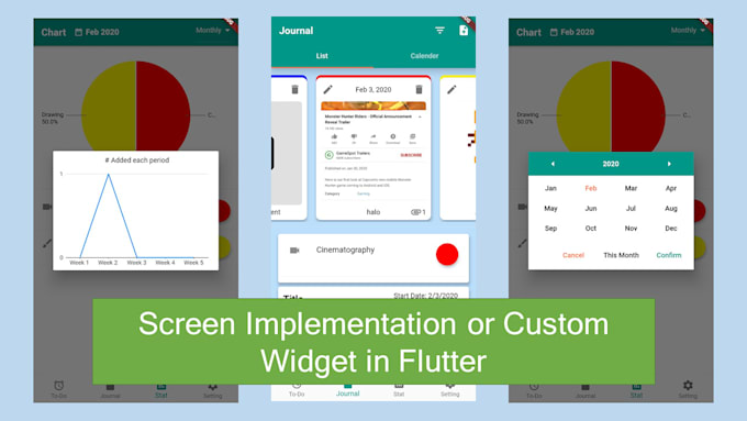 Implement screen ui or custom widget in flutter by Techkini | Fiverr