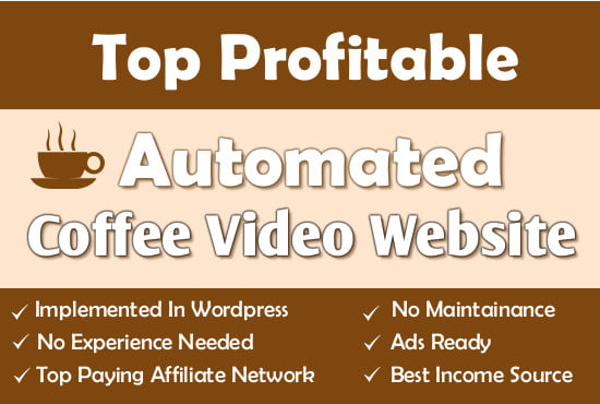 design fully automated coffee website for income source