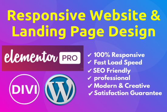create responsive business website and landing page design