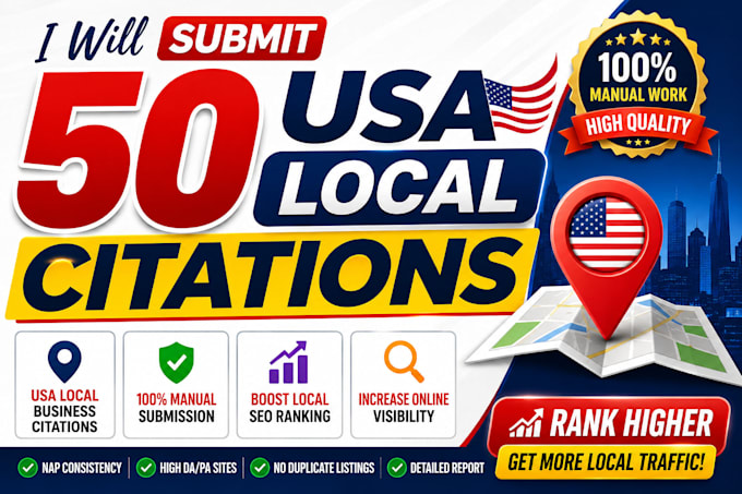 submit 50 USA local citations