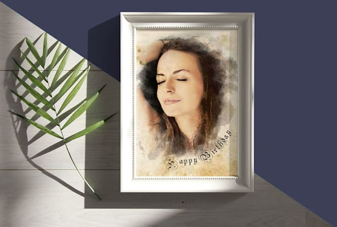 create amazing digital watercolor portraits for you