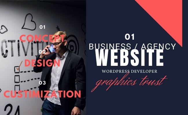 build stunning elementor pro business, agency, blog website, brizy,wpbakery