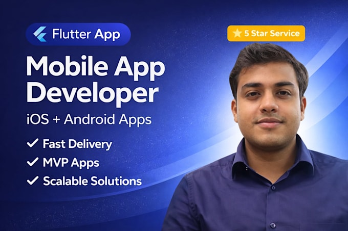 develop flutter mobile app for ios and android