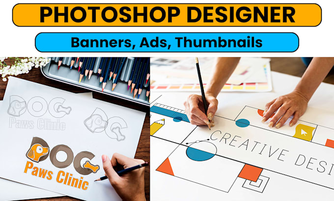 design social media banners, ads, and thumbnails in photoshop
