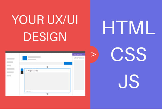 Convert you ux ui design to html css javascript by Imadeelmendoub | Fiverr