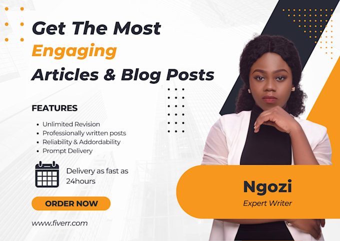 write blog posts and articles for your website