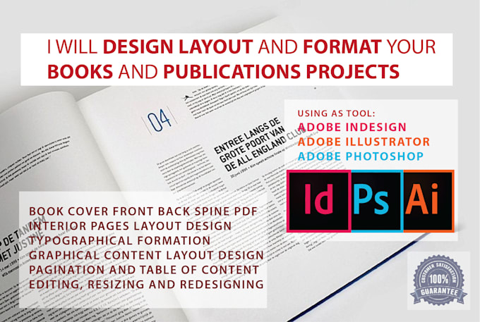 design book cover, layout and format pages
