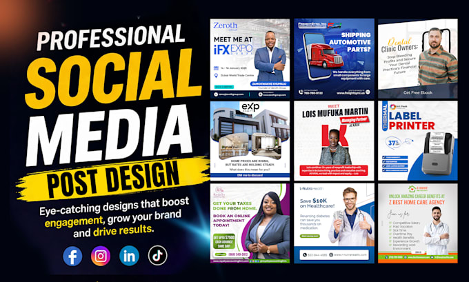 create social media post design for facebook, instagram, and linkedin carousel