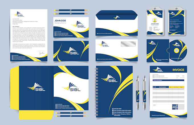 Review! I will design unique business card letterhead and full stationery  for $10