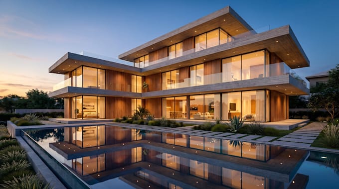 design high end 3d architecture and exterior rendering with ai and v ray
