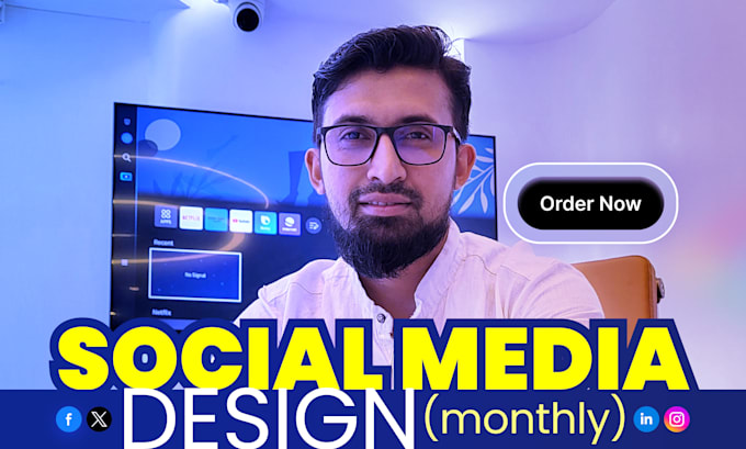create social media post design with ads, motion, and branded visuals monthly