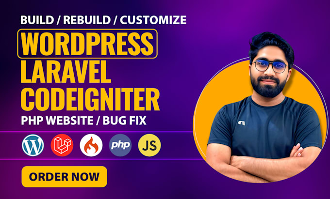 fix or develop any php codeigniter laravel wordpress website